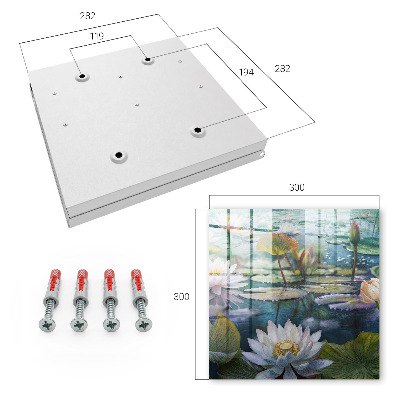 Schlüsselbox mit Wasserblumen Motiv