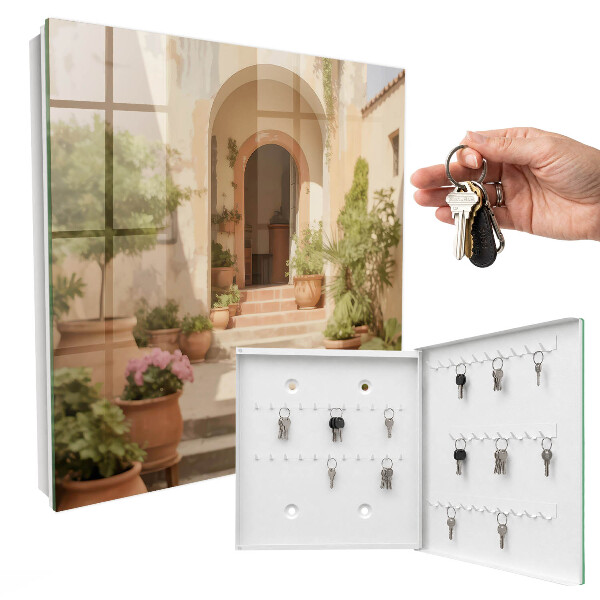 Schlüsselbox im rustikalen Gartendesign