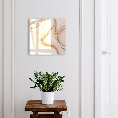 Schlüsselkasten mit beige-weißem Wellenmuster