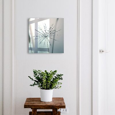 Schlüsselbox zur Wandmontage mit Motiv Löwenzahn und Wassertropfen