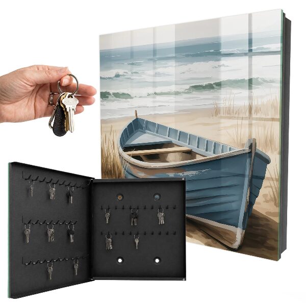 Schlüsselkasten mit Strandboot-Motiv