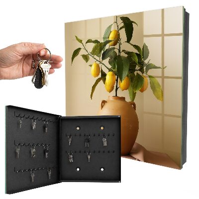 Schlüsselbox mit Motiv Zitronen in einem Krug