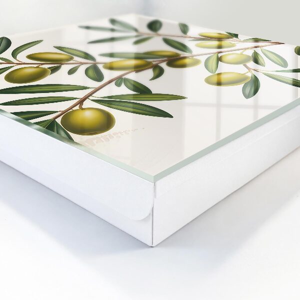 Schlüsselbox zur Wandmontage mit Motiv Oliven am Zweig