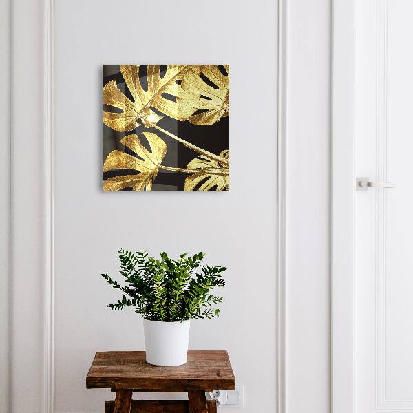 Schlüsselbox mit Monstera-Blatt-Motiv