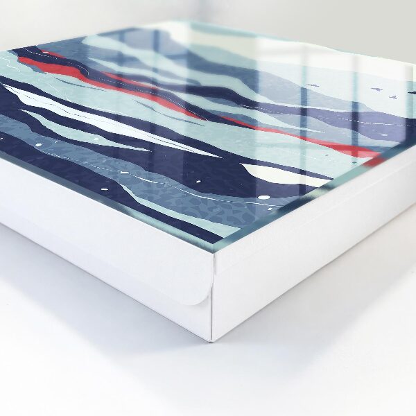 Schlüsselbox mit Motiv Blaue Wellen