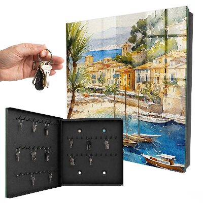 Schlüsselkasten mit Motiv Küstenlandschaft