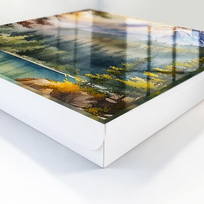 Schlüsselbox für die Wand mit Berglandschaft-Motiv