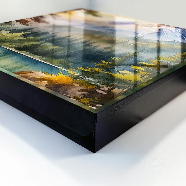 Schlüsselbox für die Wand mit Berglandschaft-Motiv