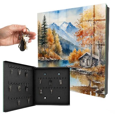 Schlüsselkasten mit Motiv Herbst in den Bergen