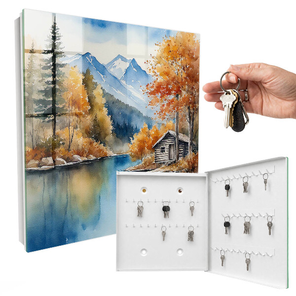 Schlüsselkasten mit Motiv Herbst in den Bergen