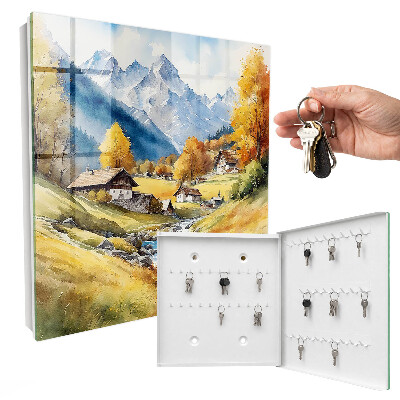 Schlüsselbox mit Motiv Ruhe in den Bergen