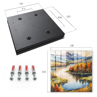 Schlüsselbox zur Wandmontage Motiv herbstliche Berge