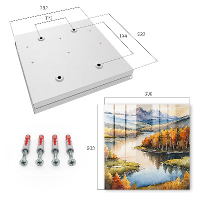 Schlüsselbox zur Wandmontage Motiv herbstliche Berge