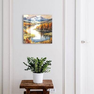 Schlüsselbox zur Wandmontage Motiv herbstliche Berge