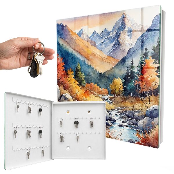 Schlüsselkasten mit Motiv herbstliche Berge