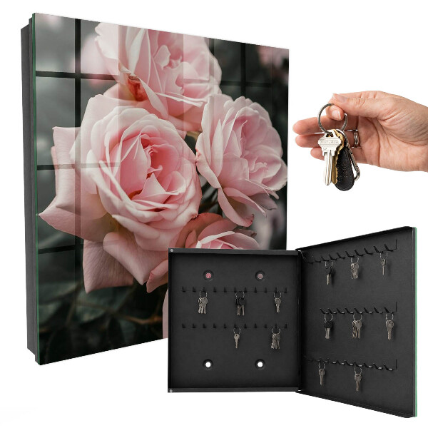 Schlüsselkasten für die Wand mit Motiv Rosa Rosen
