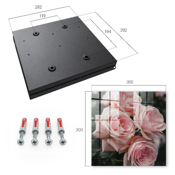 Schlüsselkasten für die Wand mit Motiv Rosa Rosen
