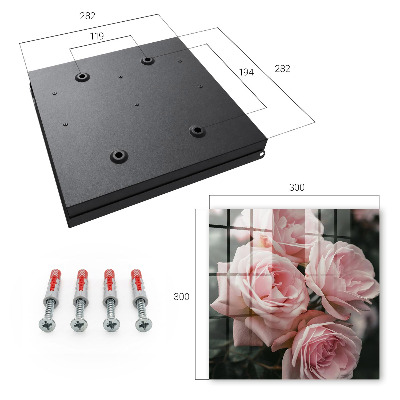 Schlüsselkasten für die Wand mit Motiv Rosa Rosen