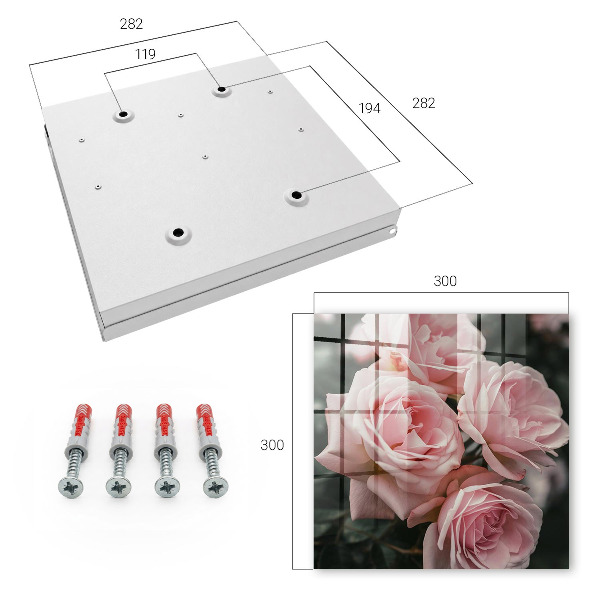 Schlüsselkasten für die Wand mit Motiv Rosa Rosen
