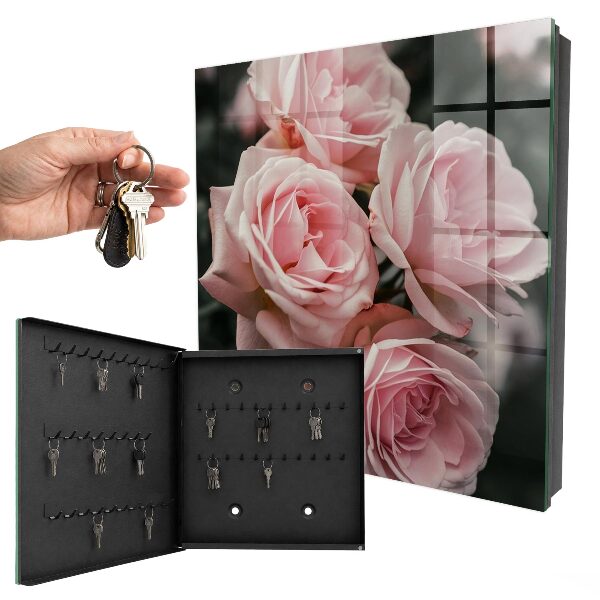 Schlüsselkasten für die Wand mit Motiv Rosa Rosen