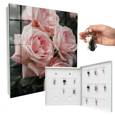 Schlüsselkasten für die Wand mit Motiv Rosa Rosen
