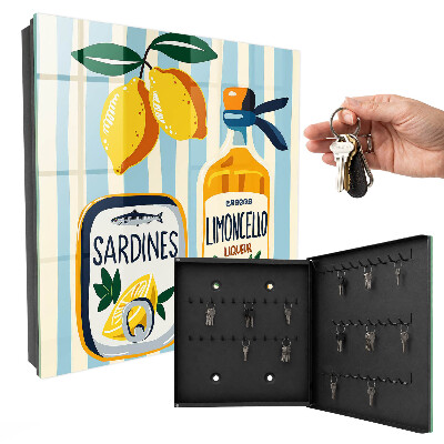 Schlüsselbox für die Wand mit italienischen Motiven