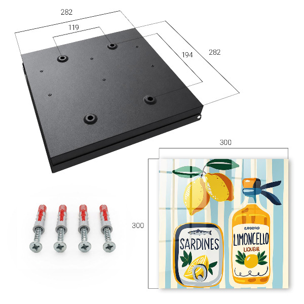 Schlüsselbox für die Wand mit italienischen Motiven