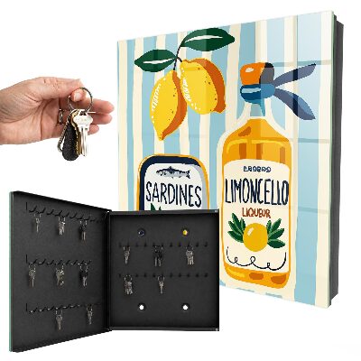 Schlüsselbox für die Wand mit italienischen Motiven