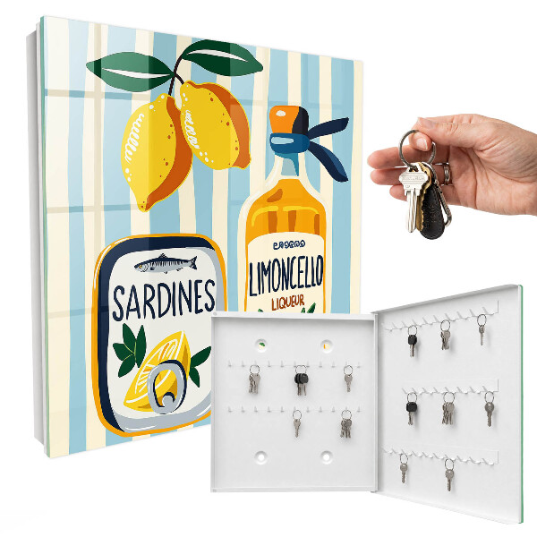 Schlüsselbox für die Wand mit italienischen Motiven
