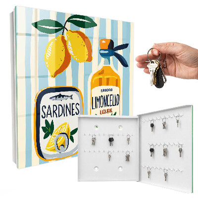 Schlüsselbox für die Wand mit italienischen Motiven