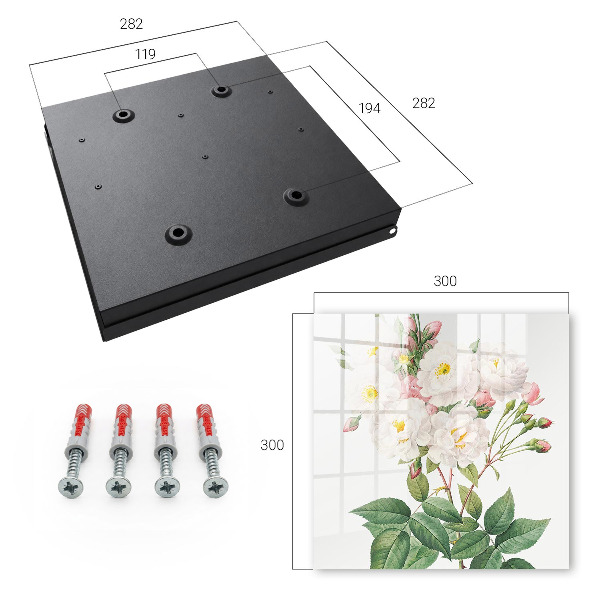 Schlüsselbox für die Wand mit Motiv Der Zauber der Blumen