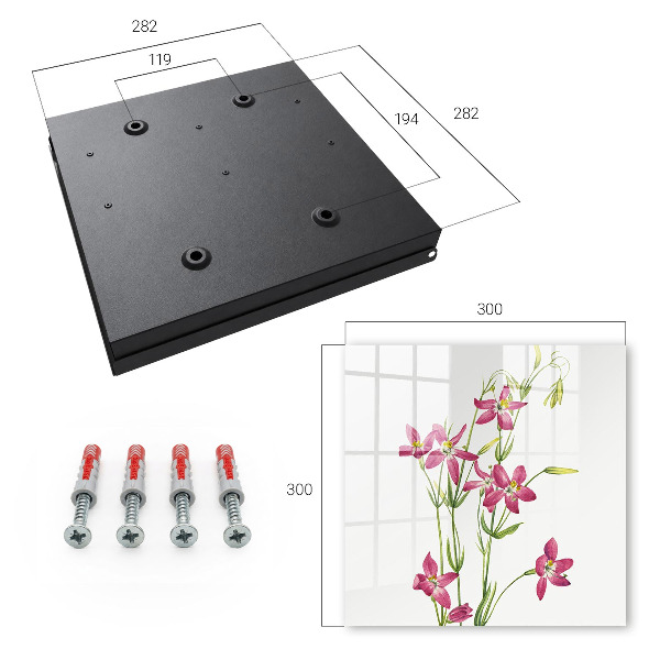 Schlüsselbox für die Wand mit Motiv Rosa Blüten