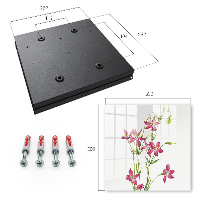 Schlüsselbox für die Wand mit Motiv Rosa Blüten