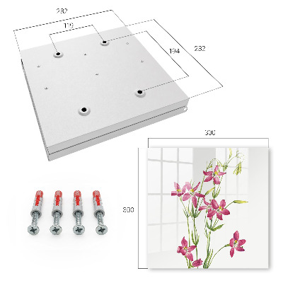 Schlüsselbox für die Wand mit Motiv Rosa Blüten