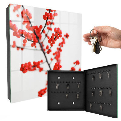 Schlüsselbox mit Motiv rote Beeren