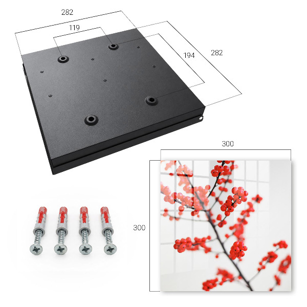 Schlüsselbox mit Motiv rote Beeren