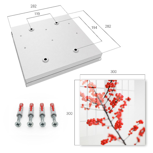Schlüsselbox mit Motiv rote Beeren