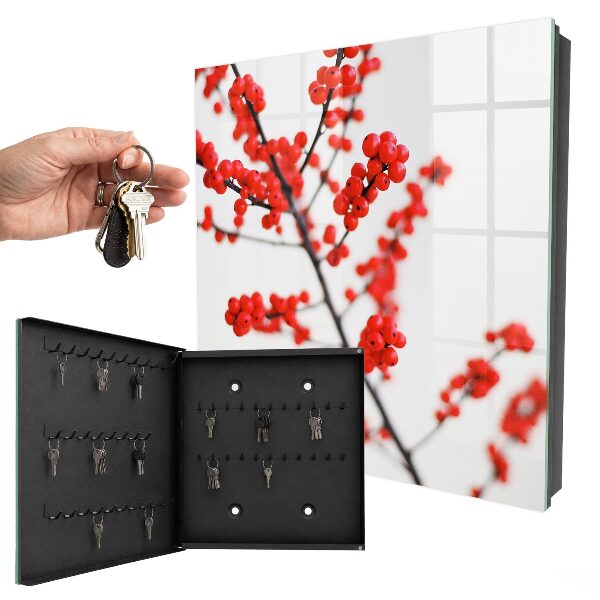 Schlüsselbox mit Motiv rote Beeren