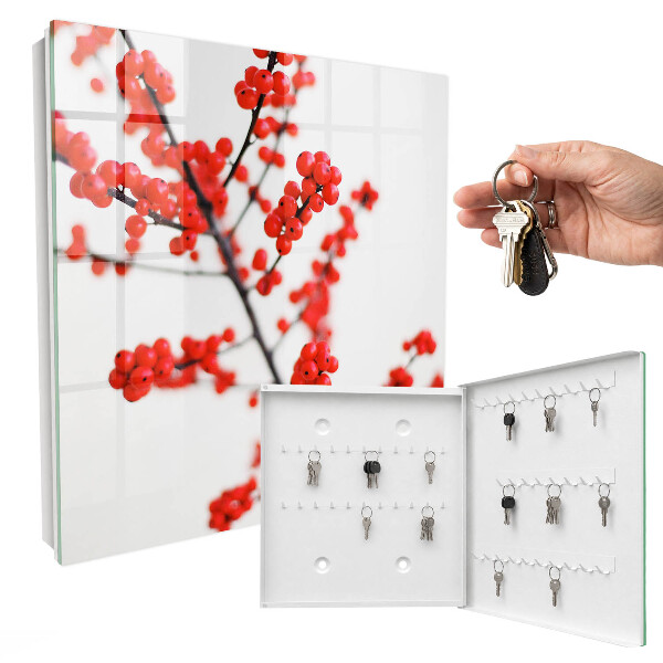 Schlüsselbox mit Motiv rote Beeren