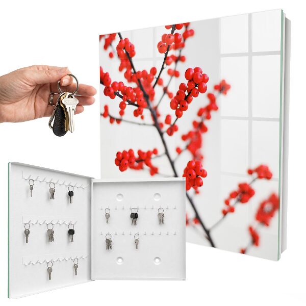 Schlüsselbox mit Motiv rote Beeren