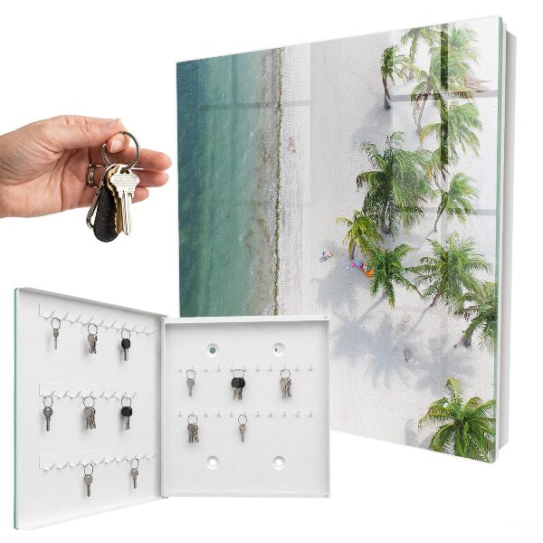 Schlüsselkasten mit Motiv tropischer Strand