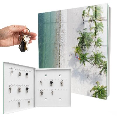 Schlüsselkasten mit Motiv tropischer Strand