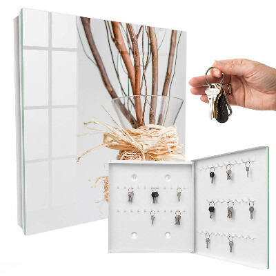 Schlüsselbox mit Motiv Zweige in einer Vase