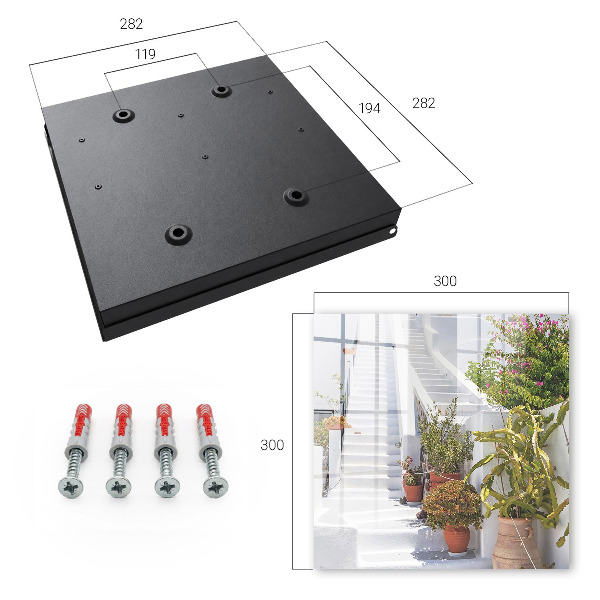Schlüsselbox für die Wand mit Motiv Treppe und Pflanzen