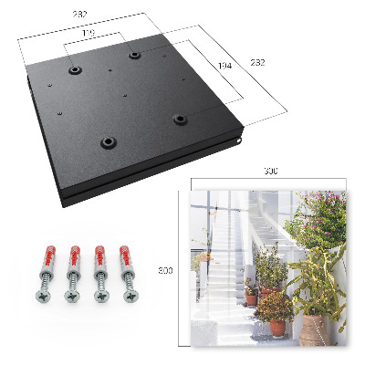Schlüsselbox für die Wand mit Motiv Treppe und Pflanzen