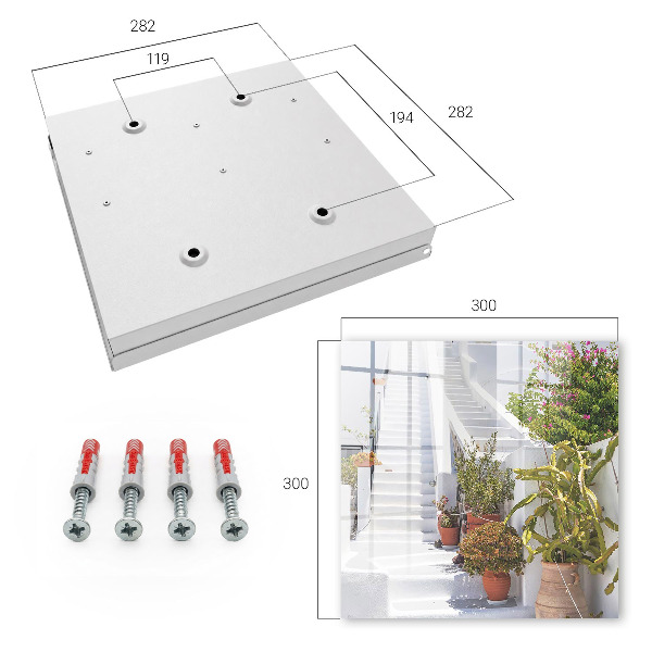 Schlüsselbox für die Wand mit Motiv Treppe und Pflanzen