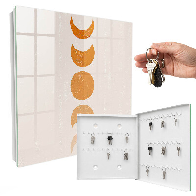 Schlüsselkasten mit Mondphasen-Motiv