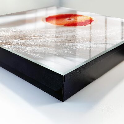 Schlüsselbox zur Wandmontage mit Motiv rote Grapefruit und Boho-Gras