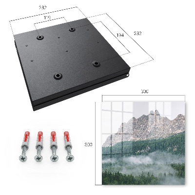 Schlüsselkasten für die Wand mit Bergpanorama-Motiv