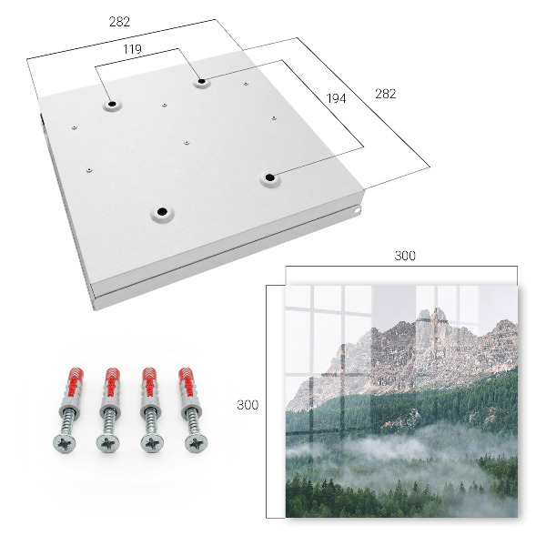 Schlüsselkasten für die Wand mit Bergpanorama-Motiv